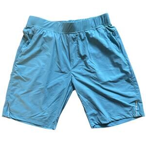 Kenneth Cole Shorts Men's Size L Blue Athletic‎ Lightweight Stretch Water Resist